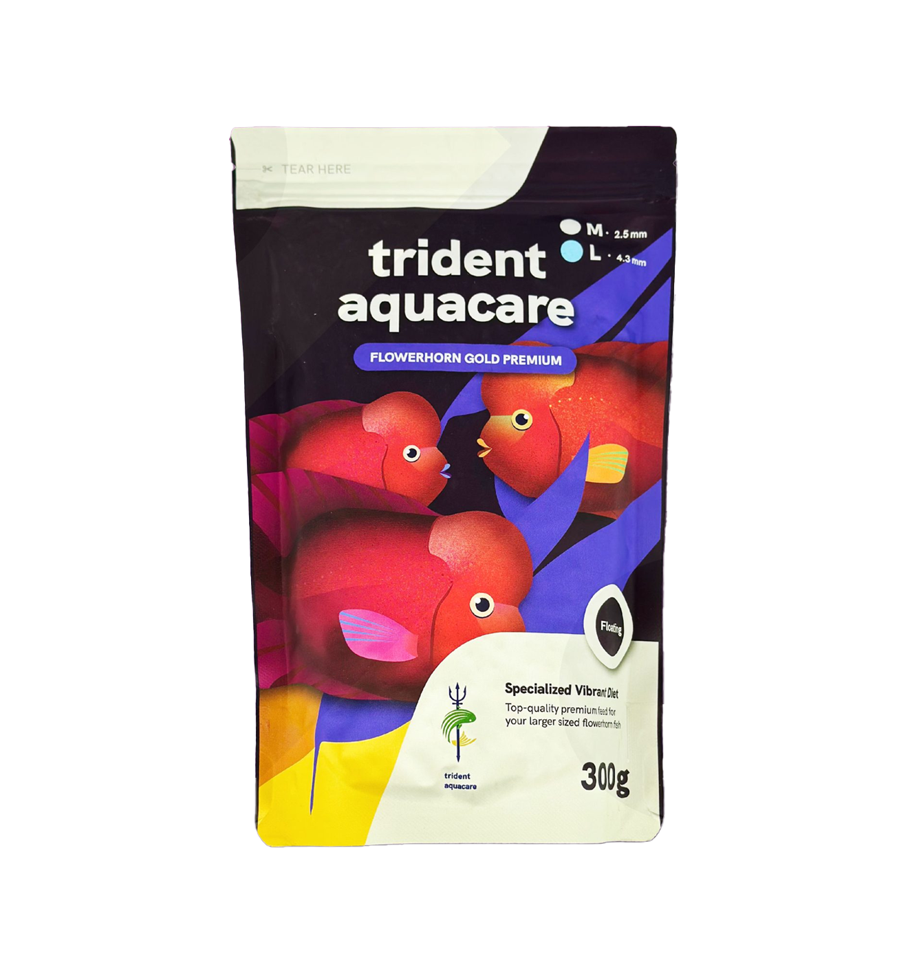 TRIDENT AQUACARE FLOWERHORN GOLD PREMIUM